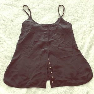 Quicksilver Silk Button-Down Tank